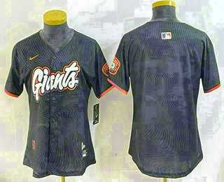 Womens San Francisco Giants Blank Black 2025 City Connect Limited Jersey->mlb womens jerseys->MLB Jersey